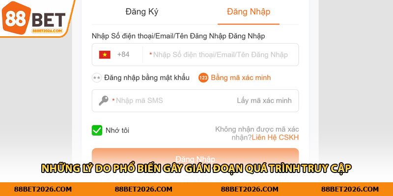 Những lý do phổ biến gây gián đoạn quá trình truy cập